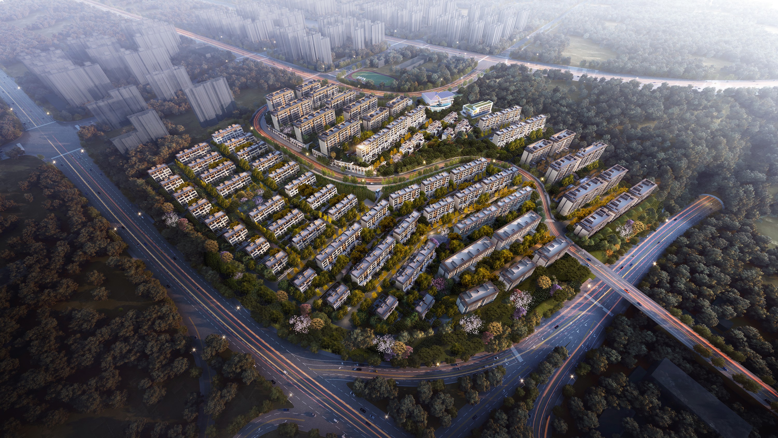 延安金鸿·行知坊C组团建筑安装工程22栋楼全面封顶